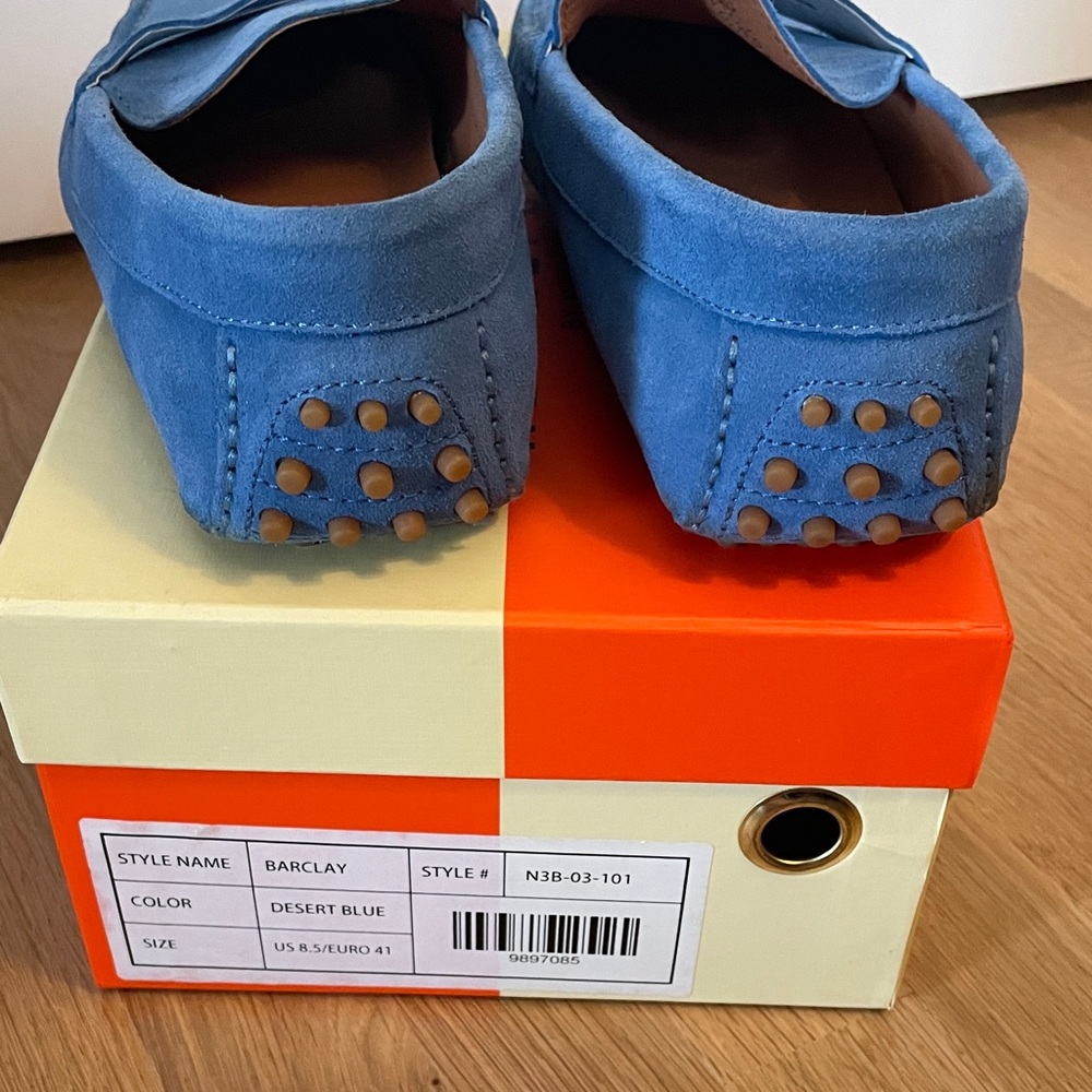 Elegant Sky Blue Men's Loafers - Picture 4 of 5